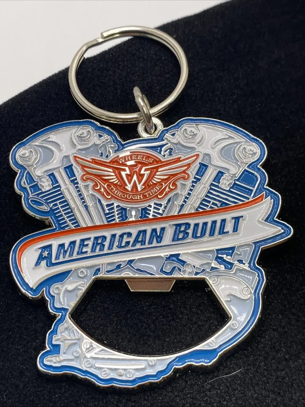 Vintage Wheels Through Time Musuem Keychain Auto Keychain